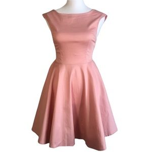 Tobi Pink Dress Fit & Flare Sleeveless High Neck